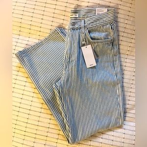 NWT Mango Women's Straight Striped Jeans, sz. 8